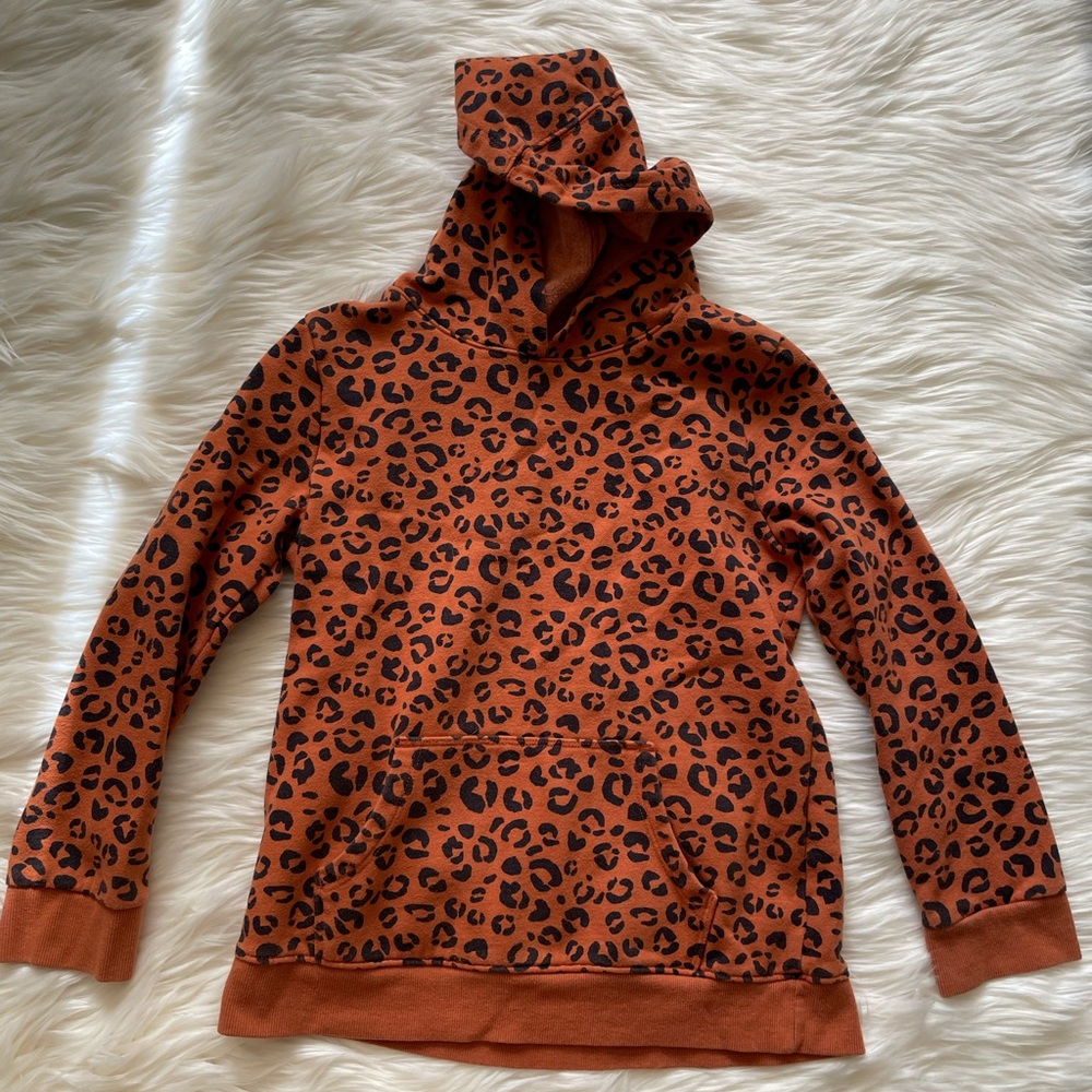 Girls cheetah print hoodie